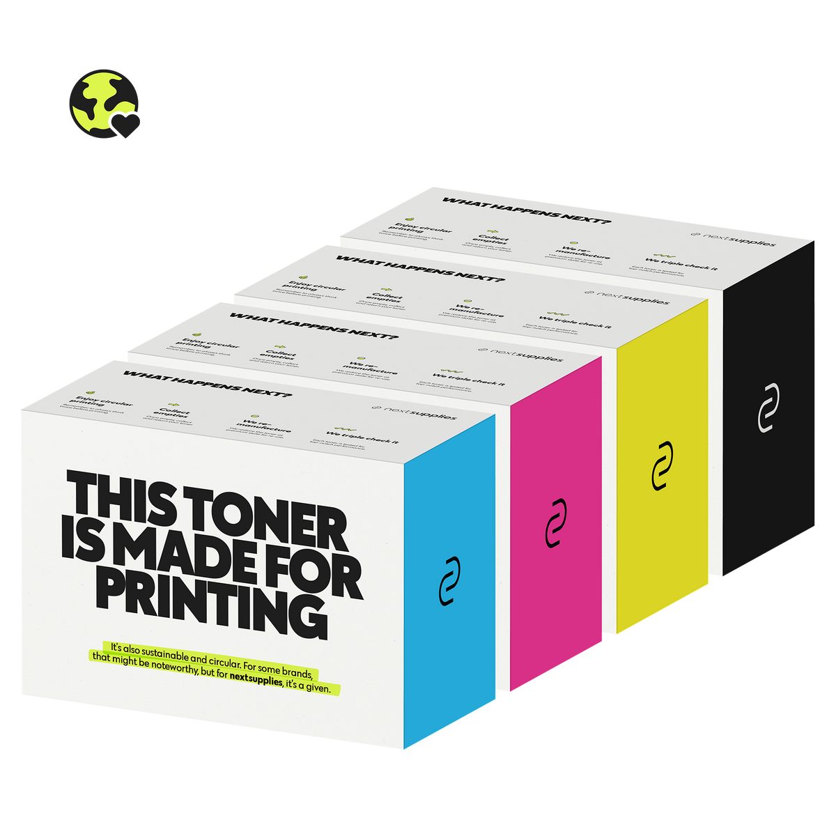 Multipack HP 642A (Zwart/Cyaan/Magenta/Geel). Originele toners, remanufactured.-Nextsupplies