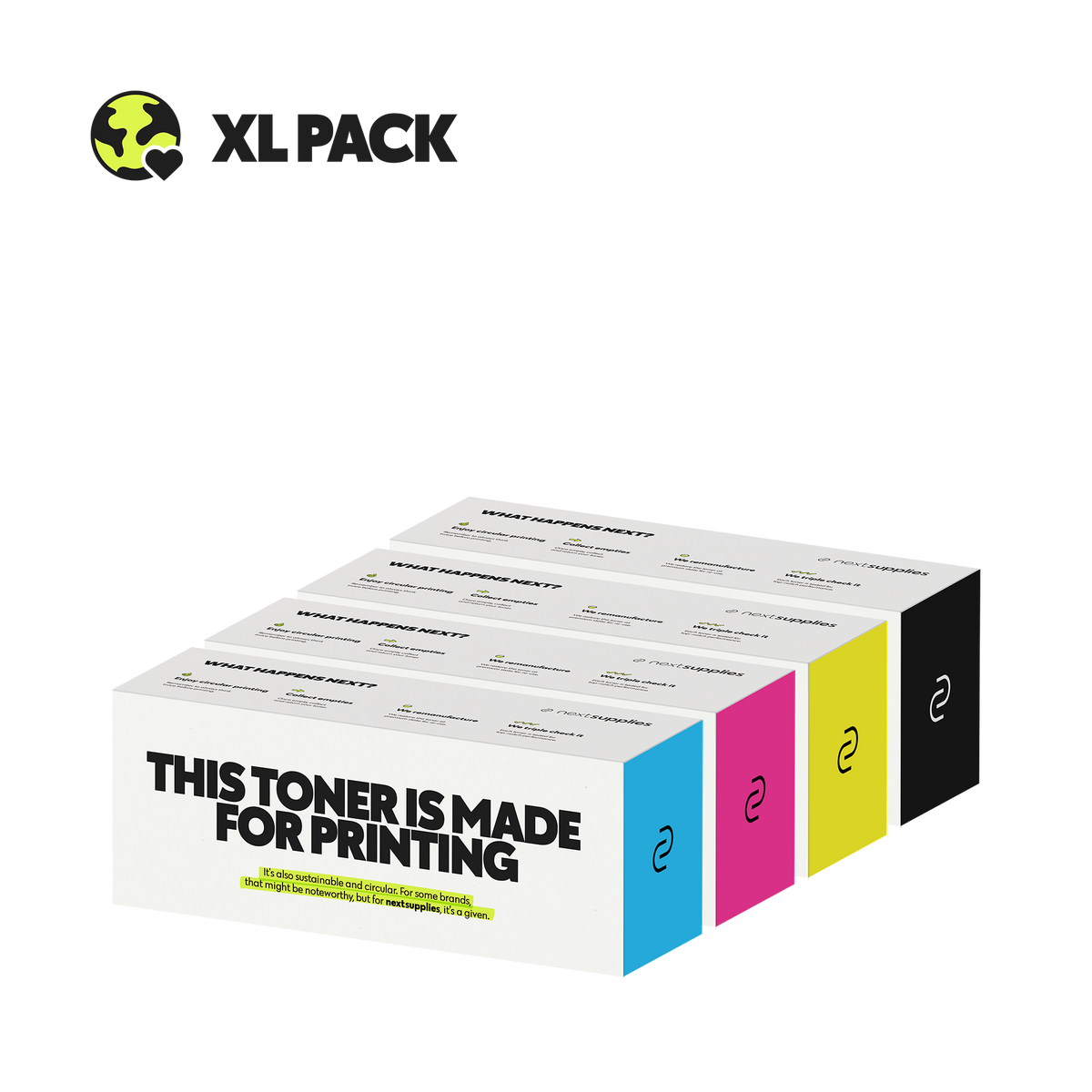 Multipack Xerox Versalink C400 (Zwart/Cyaan/Magenta/Geel). Originele toners, remanufactured.-Nextsupplies